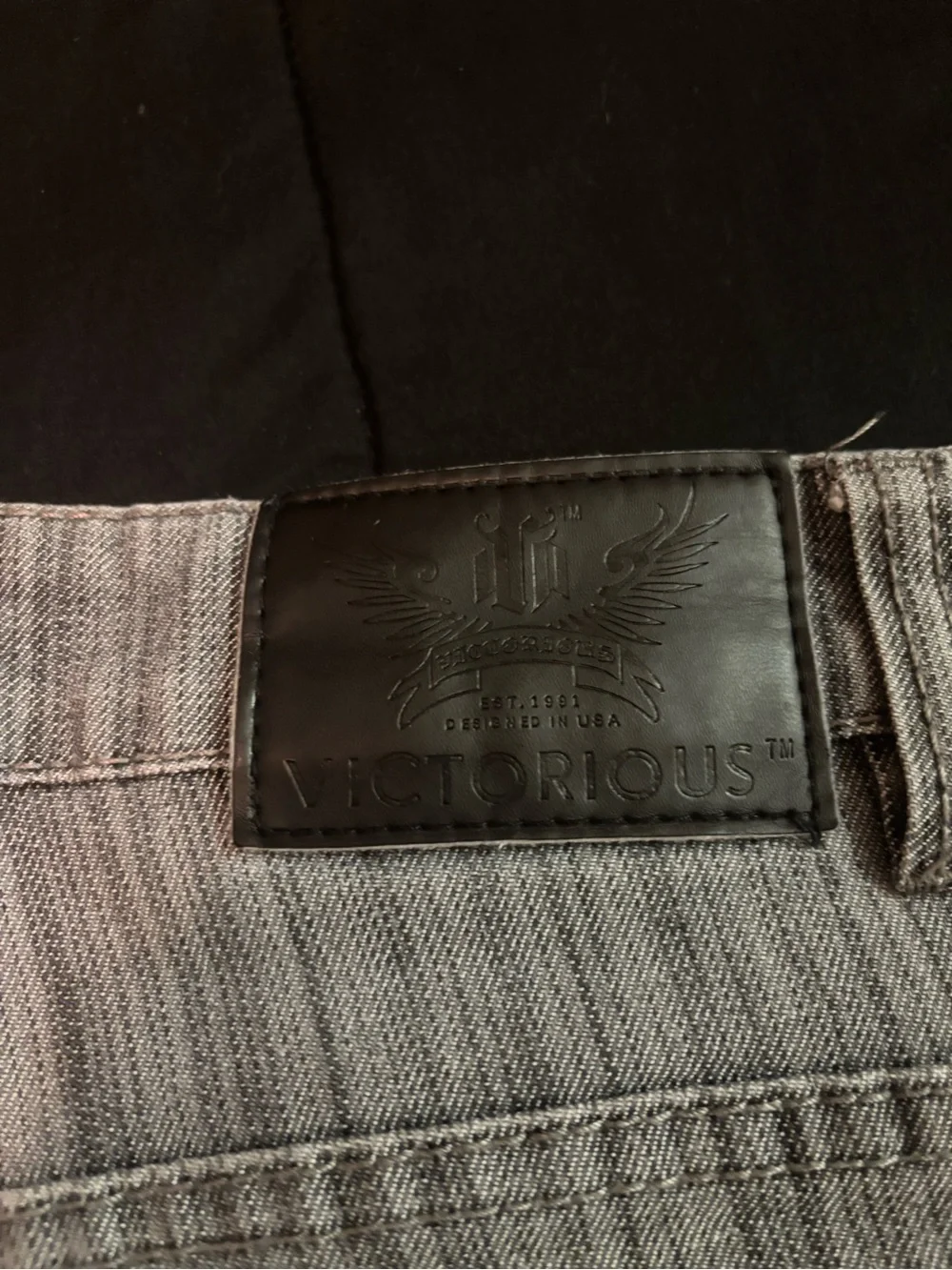 Victorious Men’s Light Gray Slim Stretch Straight Jeans 32x30